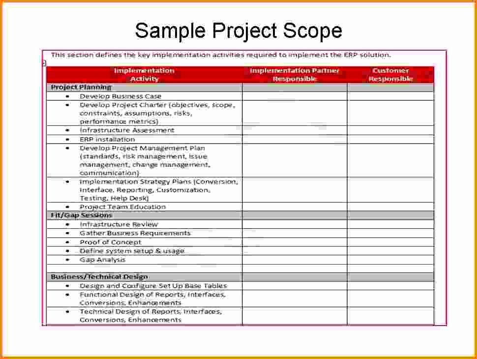Project Scope Template Word Elegant Project Scope Statement Examples Letter Template Word