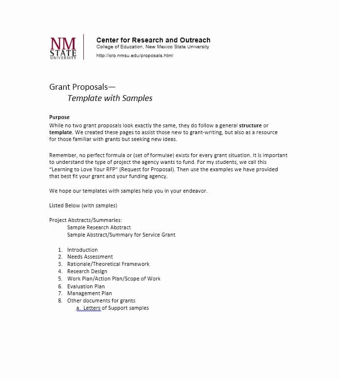 Proposal for Funding Template New 40 Grant Proposal Templates [nsf Non Profit Research]