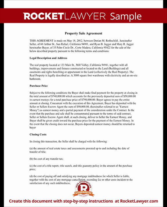 Purchase Agreement Template for House Lovely Real Estate Contract and Purchase Agreement