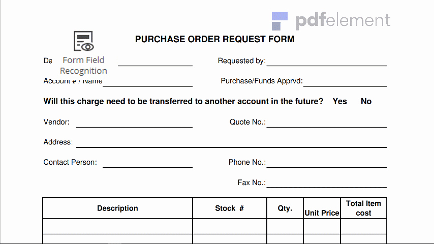 Purchase order Request form Template Inspirational Purchase order Request form Template Free Download Edit