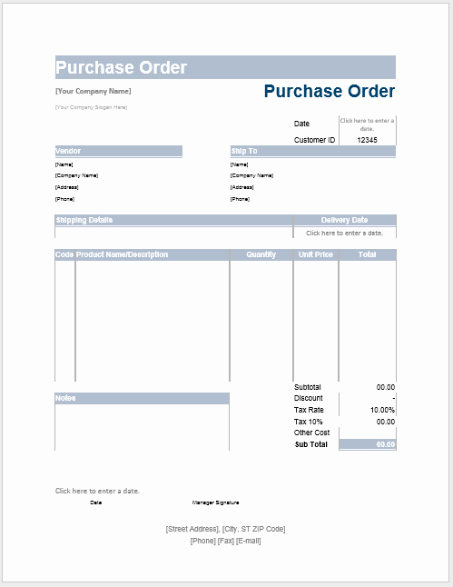 Purchase order Template Microsoft Word Best Of Purchase order Template – Word Templates for Free Download