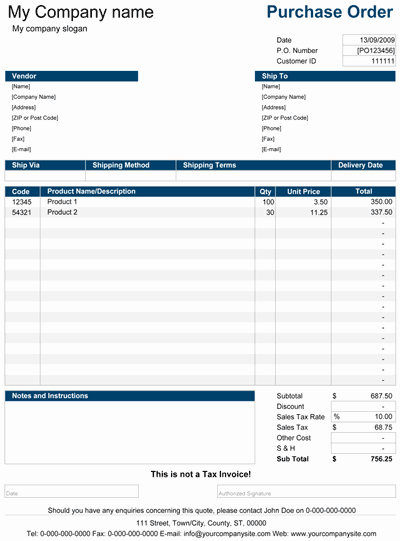 Purchase order Template Microsoft Word New Purchase order Template Excel Invoice Prosigma