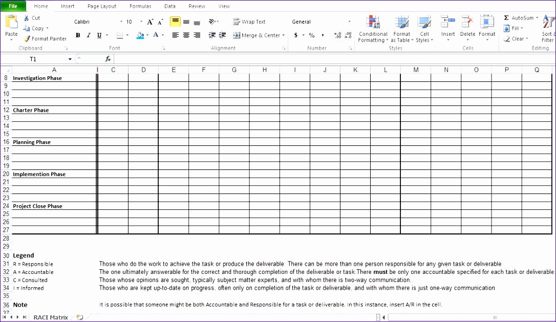 Raci Chart Template Excel Elegant 7 Free Raci Template Excel Exceltemplates Exceltemplates