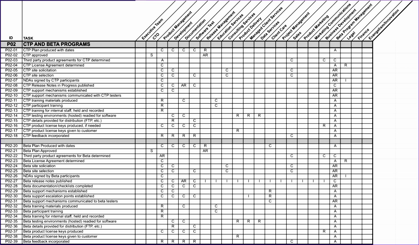 Raci Chart Template Excel Fresh 14 Excel Raci Template Exceltemplates Exceltemplates