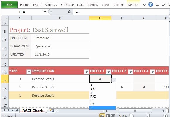 free raci chart template for excel