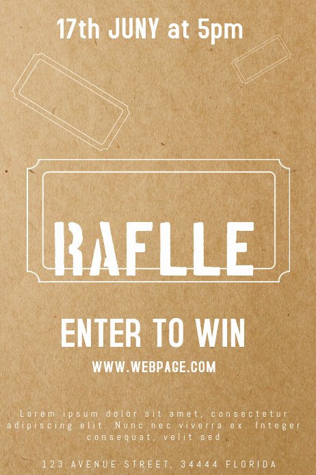 Raffle Flyer Template Free Best Of Raffle Giveaway Ticket Poster Flyer Template