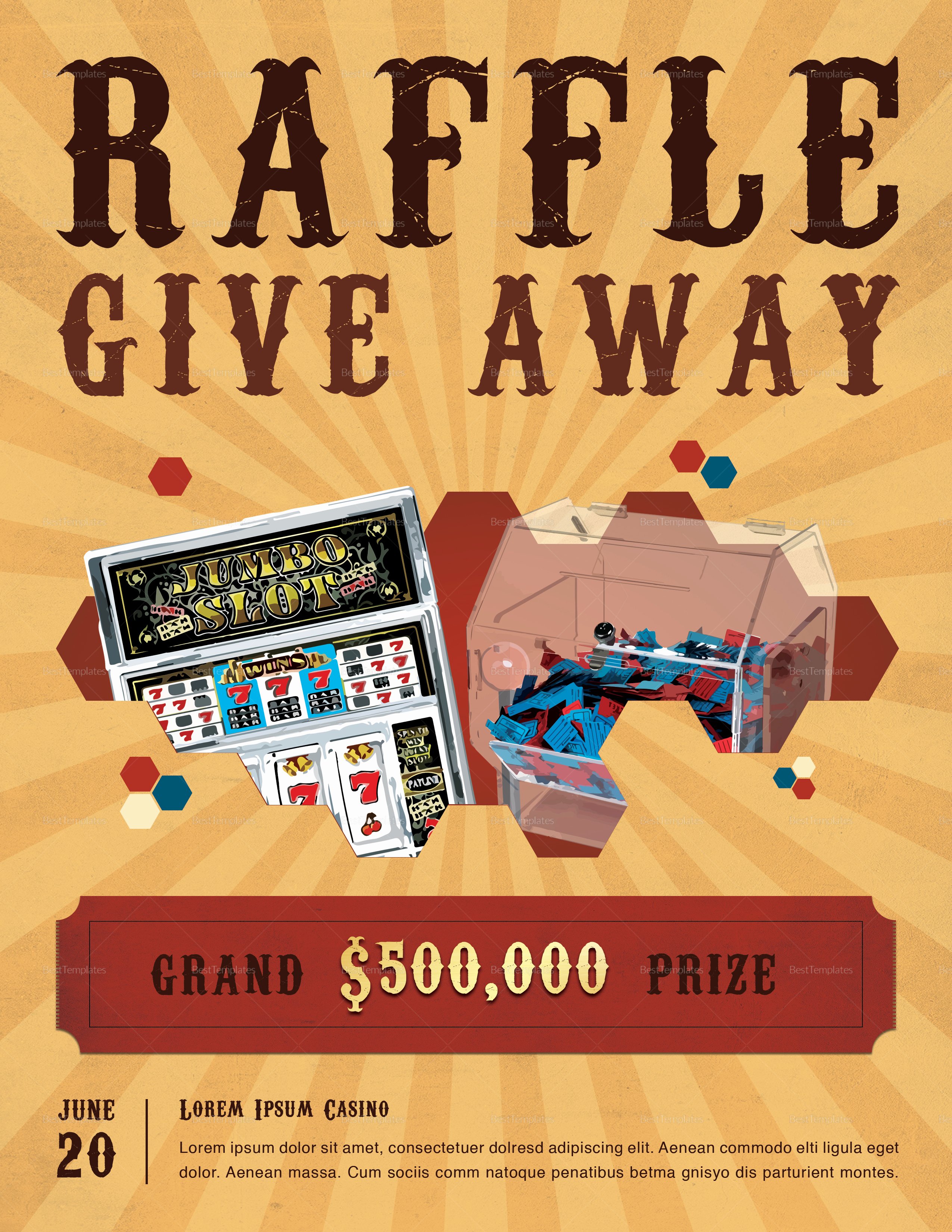 Raffle Flyer Template Word Awesome Casino Raffle Flyer Design Template In Psd Word