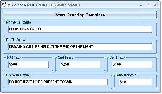 Raffle Tickets Template Word Lovely Ms Word Raffle Tickets Template software