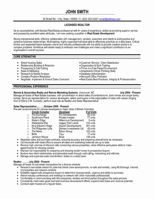 Real Estate Resume Templates Best Of top Real Estate Resume Templates &amp; Samples