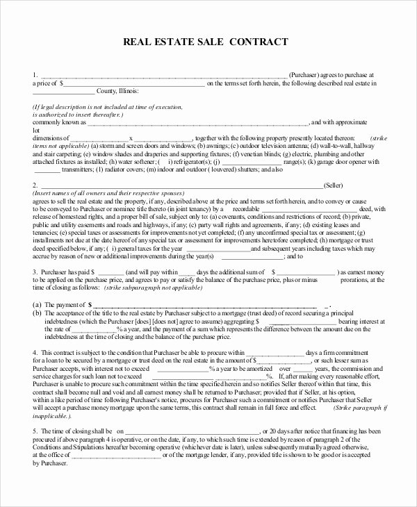 Real Estate Sale Contract Template Awesome Sample Real Estate Sales Contract 10 Examples In Pdf Word