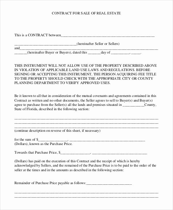Real Estate Sale Contract Template Inspirational Sample Real Estate Sales Contract 10 Examples In Pdf Word