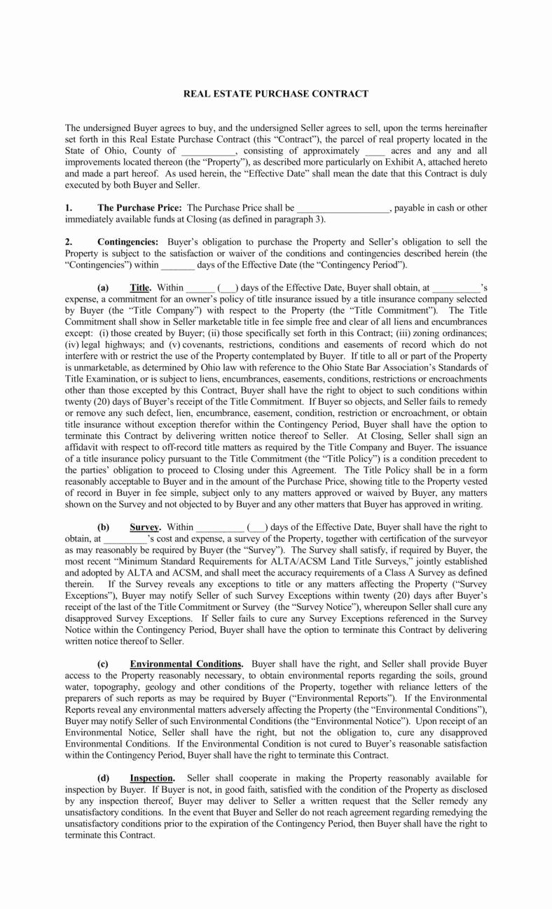 Real Estate Sales Contract Template Awesome 9 Real Estate Purchase Agreement Templates Pdf Word