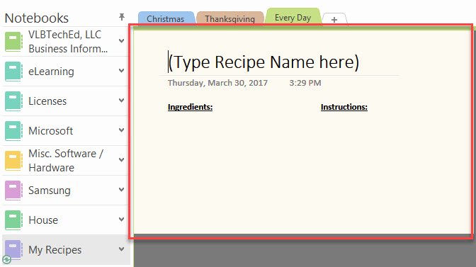 Recipe Template for Mac Unique Create and Access Enote Page Templates Vlbteched Blog