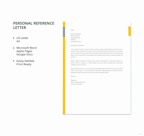 Reference Letter Templates Free Inspirational 10 Sample Business Reference Letter Templates Pdf Doc