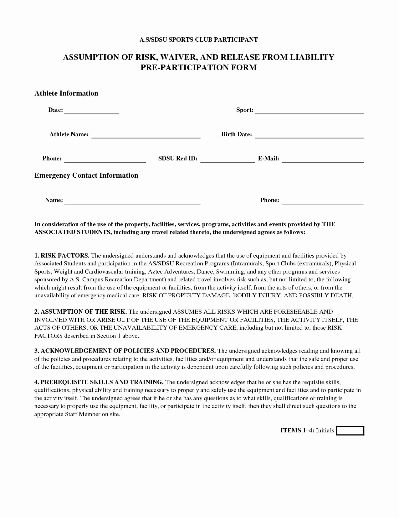 Release Of Liability form Template Inspirational form Templates General Release Liability Example