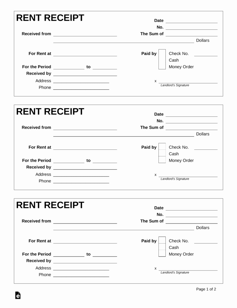 Rent Invoice Template Word New Free Rent Receipt Template Pdf Word