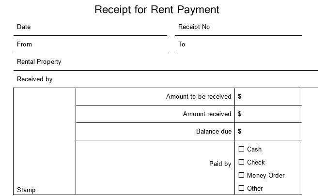 Rent Payment Receipt Template Awesome Printable Receipt for Payment Template Excel About