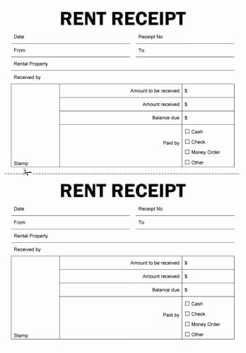 Rent Payment Receipt Template Unique Free Rent Receipt Templates Download or Print