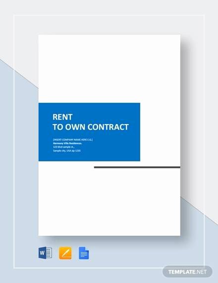 Rent to Own Template Fresh Rent to Own Home Contract 7 Examples In Word Pdf