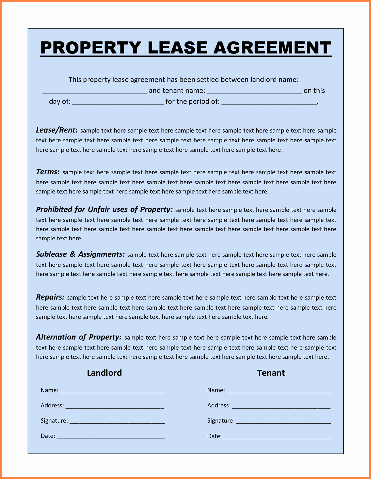 Rental Contract Template Word New 13 Mercial Lease Agreement Template Word