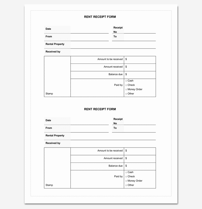 Rental Receipt Template Pdf Awesome Rent Receipt Template 9 forms for Word Doc Pdf format