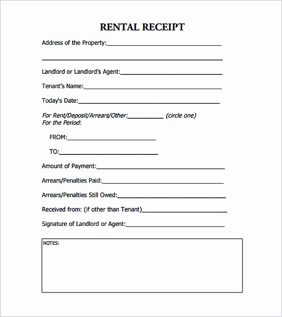 Rental Receipt Template Pdf Fresh Rent Invoice Template