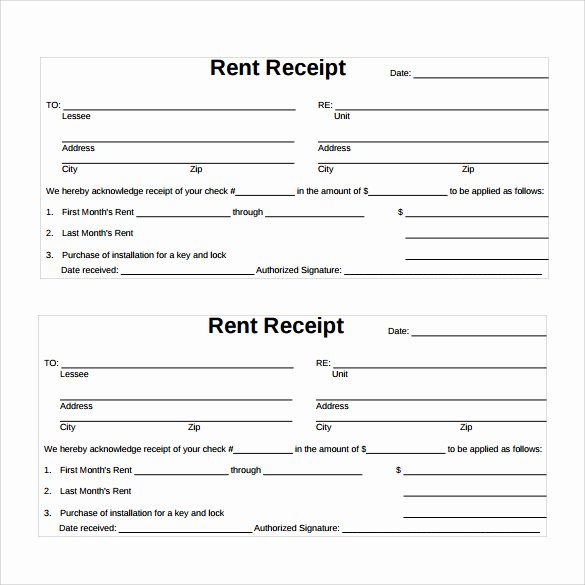 Rental Receipts Template Word Luxury Free 21 Rent Receipt Templates In Google Docs