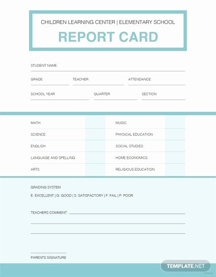 Report Card Template Free Awesome Free Report Card Templates