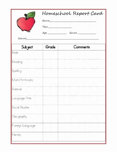 Report Card Template Free Beautiful 5 Reasons Homeschoolers Should Use Report Cards Printable