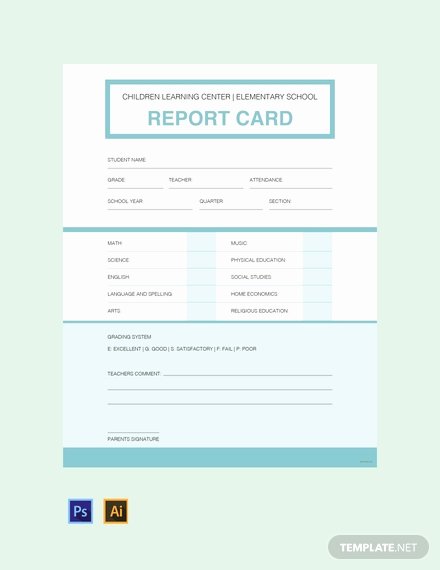 Report Card Template Free Fresh Free Kindergarten Quarterly Report Card Template Download