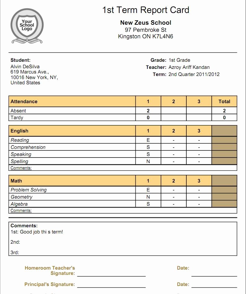 Report Card Template Free New What is the Relationship Between Gradebooks and Report