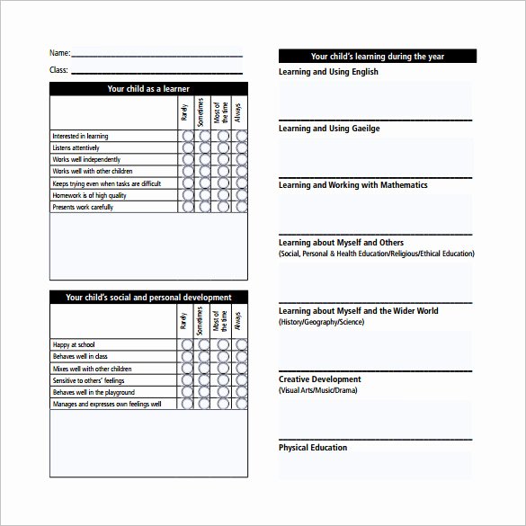 Report Card Template Pdf Lovely 21 Report Card Templates Doc Pdf Psd