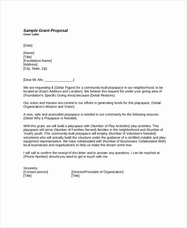 Request for Funds Template Beautiful Sample Grant Proposal Letter 9 Examples In Word Pdf