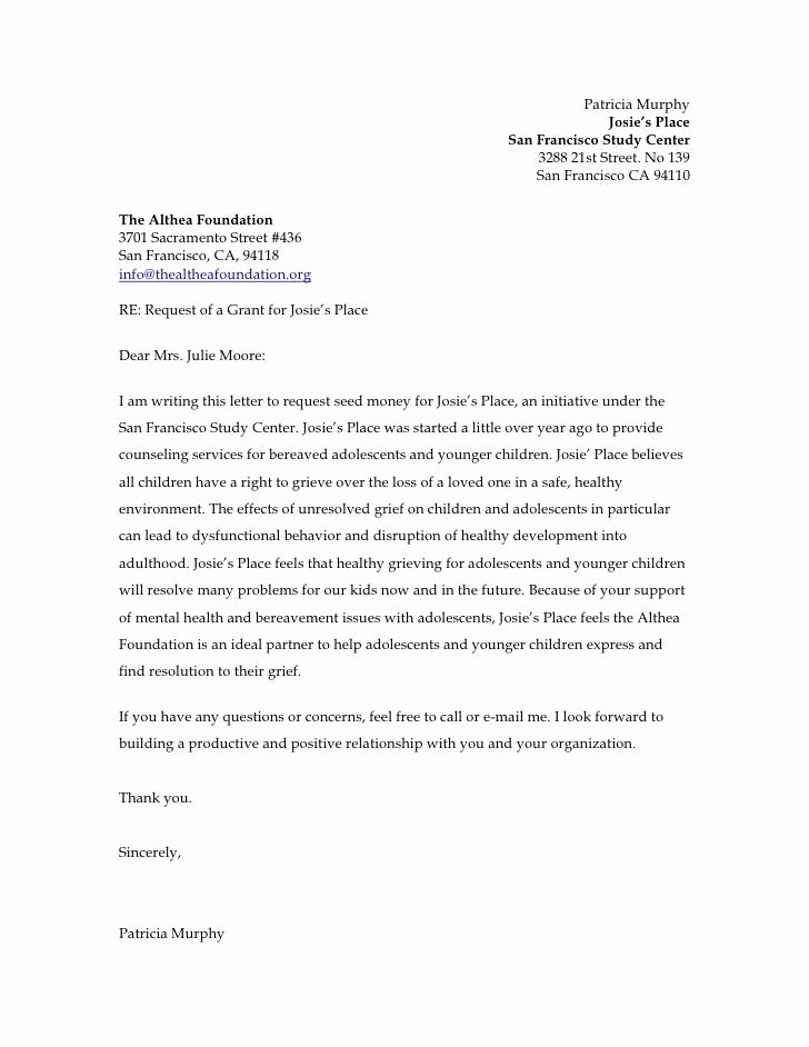 Request for Funds Template Lovely Letter Of Support for Grant Proposal Sample Google
