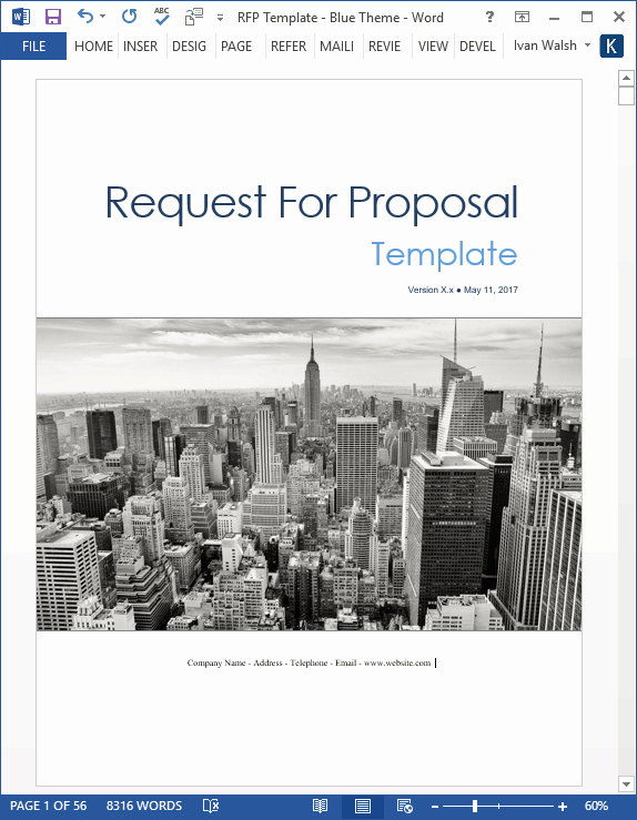 Request for Proposal Template Word Awesome Request for Proposal Rfp Template Proposal Writing Tips