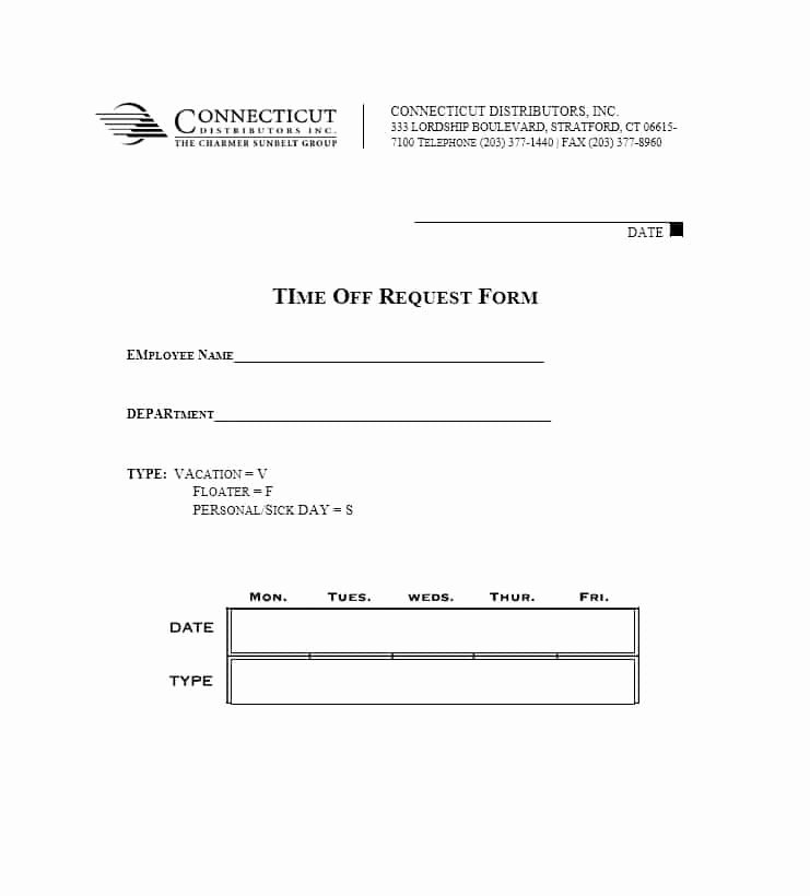 Request Off forms Templates Beautiful 40 Effective Time F Request forms &amp; Templates