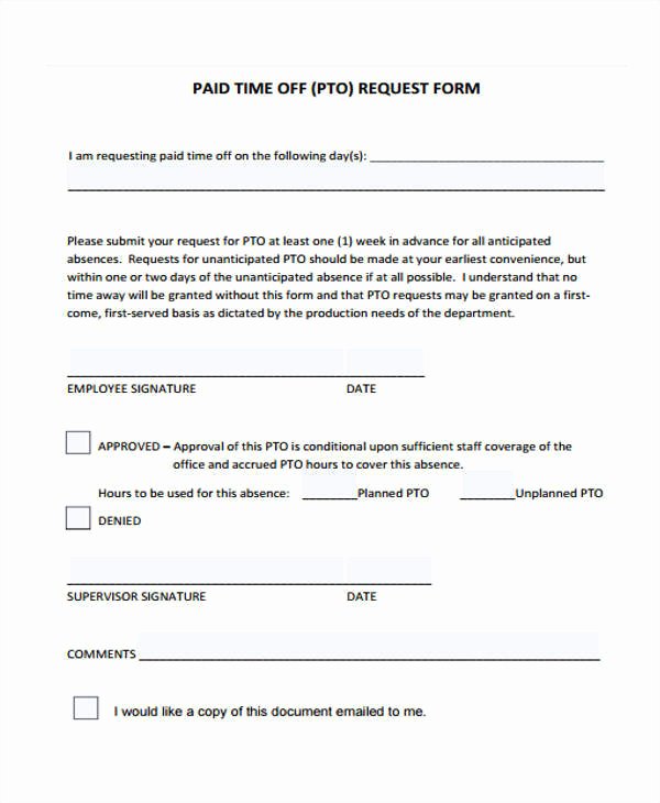 Request Off forms Templates Elegant 24 Time F Request forms In Pdf