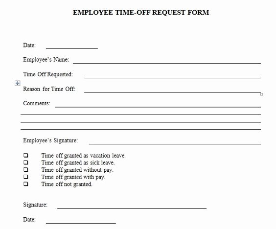 Request Off forms Templates Luxury Employee Holiday Request form Template