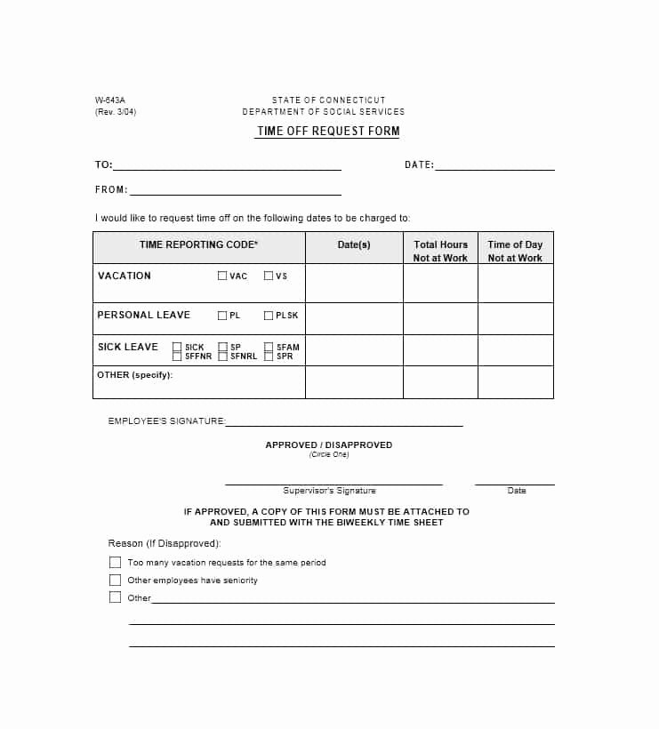 Request Off forms Templates Unique 40 Effective Time F Request forms &amp; Templates