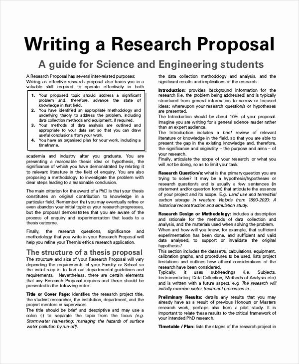 Research Project Proposal Template Awesome Example Of A Research Project Proposal Project Research