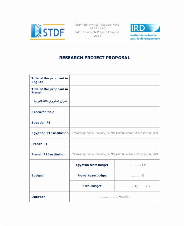 Research Project Proposal Template Unique 49 Proposal Samples In Pdf