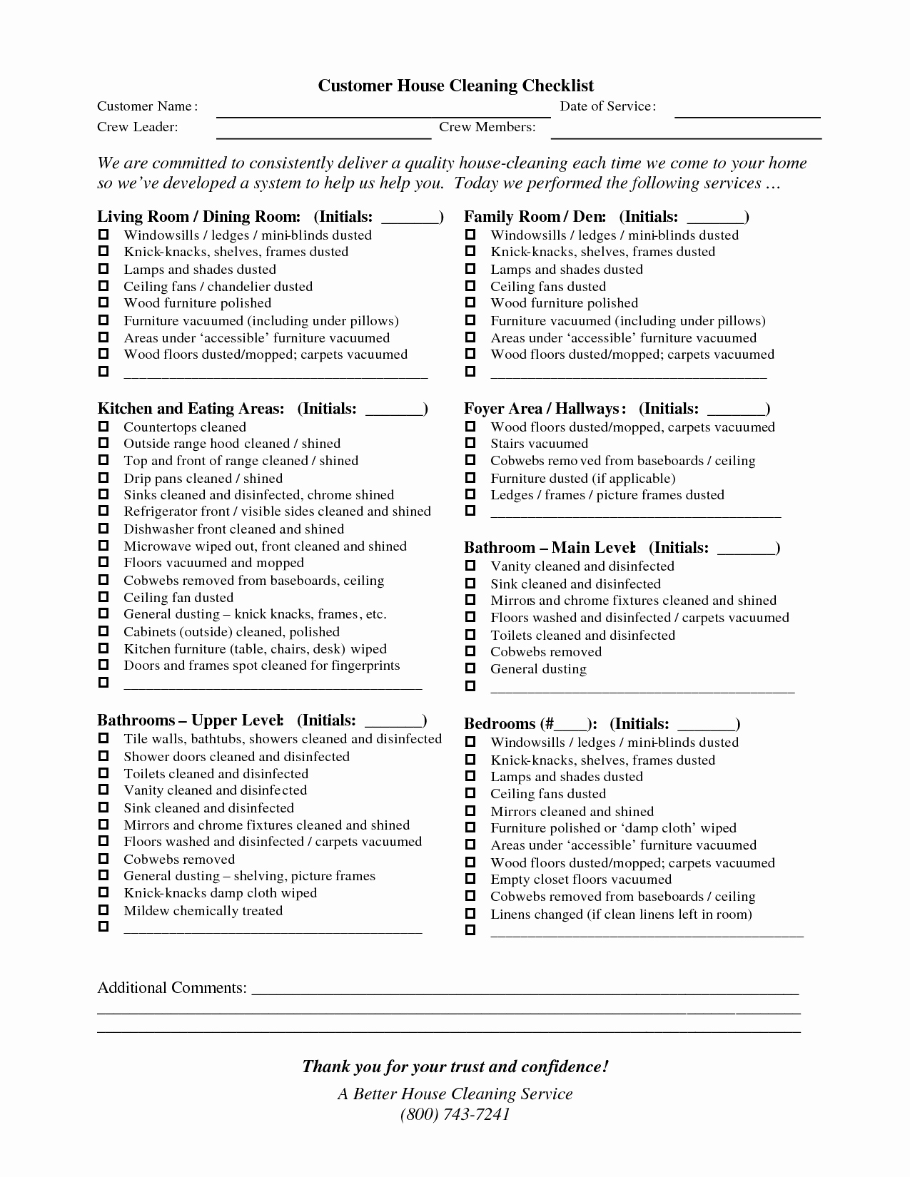 Residential Cleaning Checklist Template Luxury Professional House Cleaning Checklist 2