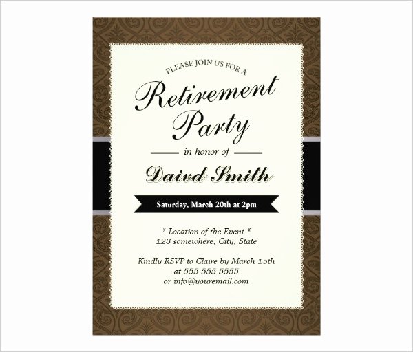 Retirement Party Invitation Templates Luxury 36 Retirement Party Invitation Templates Psd Ai Word