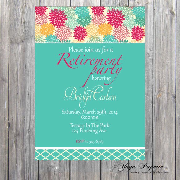 Retirement Party Invitations Templates New 36 Retirement Party Invitation Templates Psd Ai Word