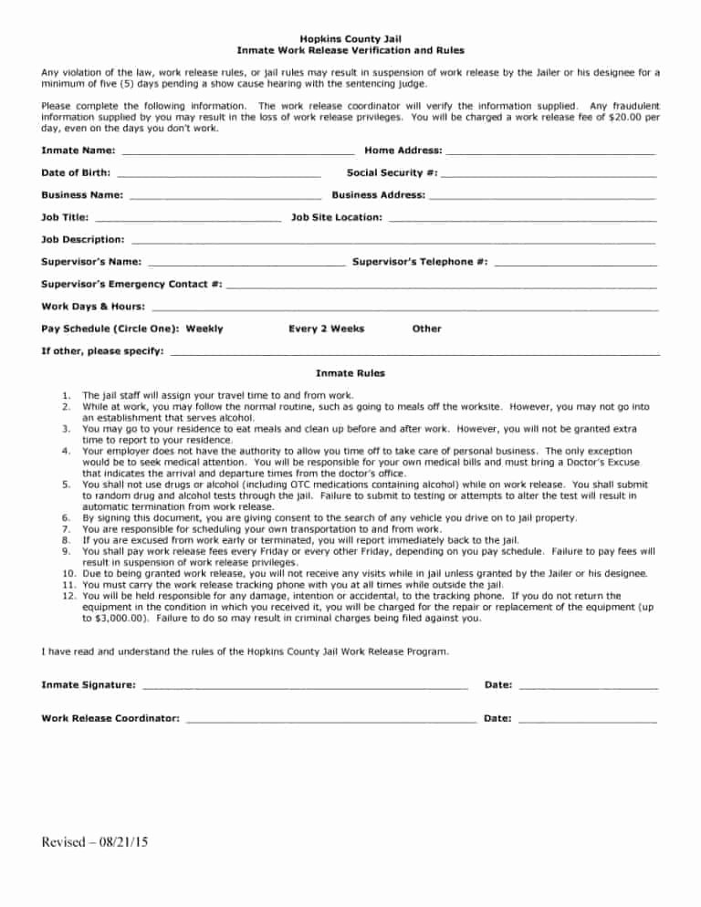 Return to Work form Template Beautiful 44 Return to Work &amp; Work Release forms Printable Templates