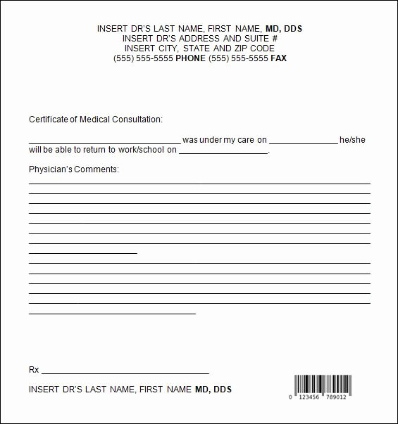 Return to Work Note Template Best Of Doctors Note C O L L E G E In 2019