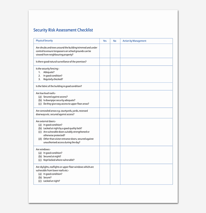 Risk assessment Report Template Elegant Security assessment Template 18 Word Excel &amp; Pdf format