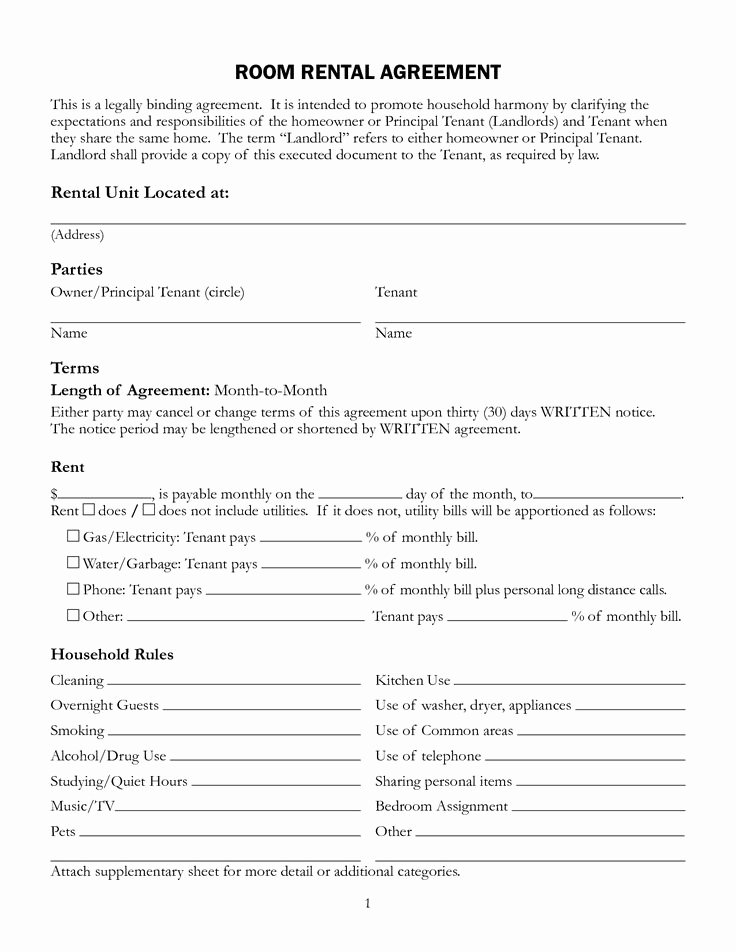 Roommate Rental Agreement Template Awesome 11 Best Rental Agreements Images On Pinterest