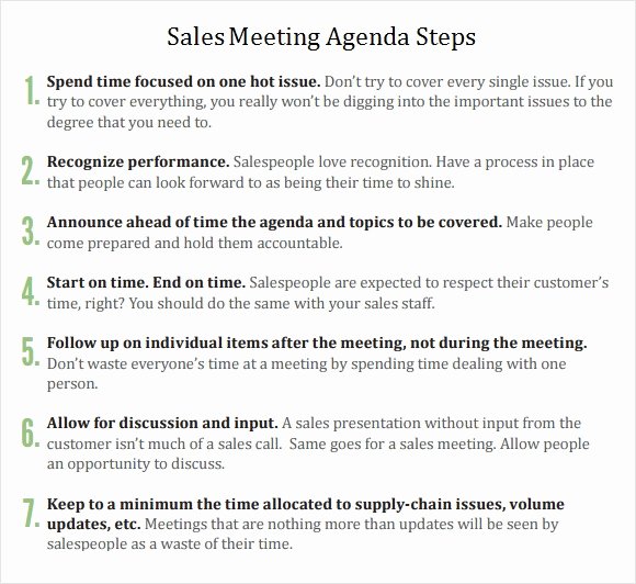 Sales Meeting Agenda Template Beautiful Free 7 Sales Meeting Agenda Templates In Pdf