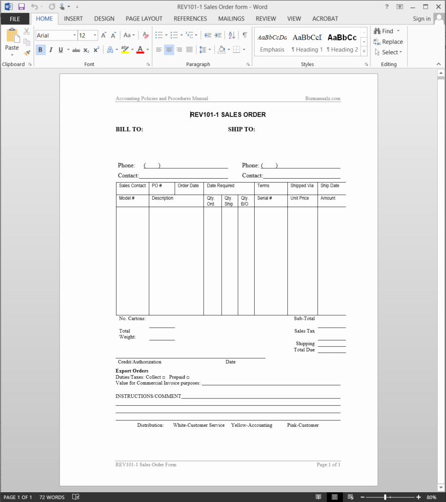 Sales order form Template Awesome Sales order Template